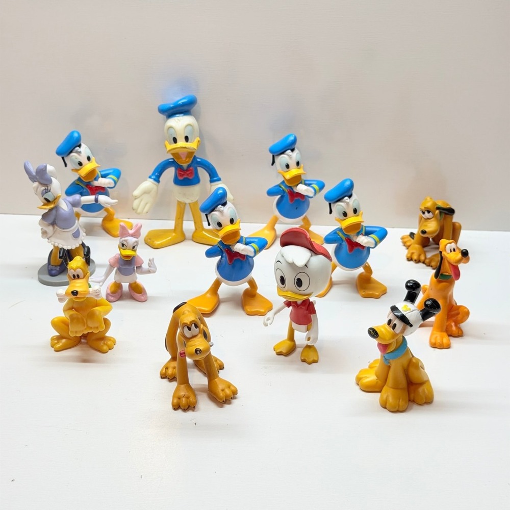 Disney Donald Duck Daisy Pluto & Nephew PVC Figures Lot 12 Contemporary